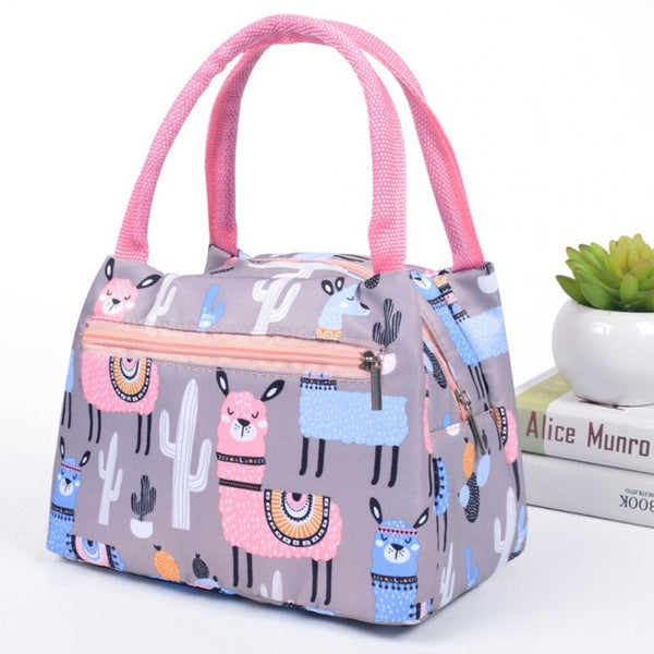 Women Fashion Zipper Portable Insulation Bag Cartoon Waterproof Lunch With Aluminum Foil Lunchboxes & Bags