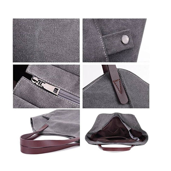 Women's Canvas Shoulder Bag Weekend Shopping Big Tote Women's Bags & Handbags