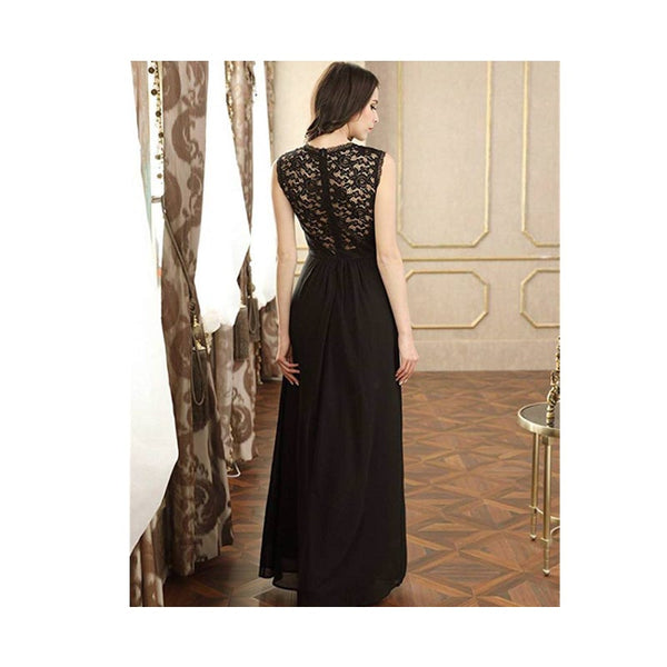 Women's Casual Deep V Neck Sleeveless Wedding Maxi Dress Wedding Dresses