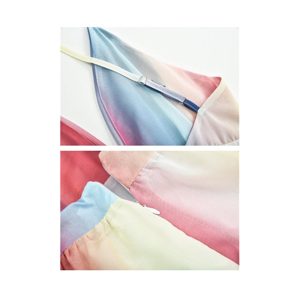 Dresses Women's Deep V Neck Backless Print Casual Party Maxi Long Dress