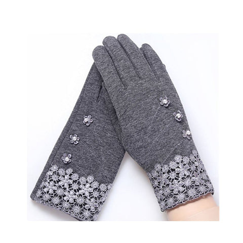 Women's Fashion Warm Winter Thick Gloves With Button