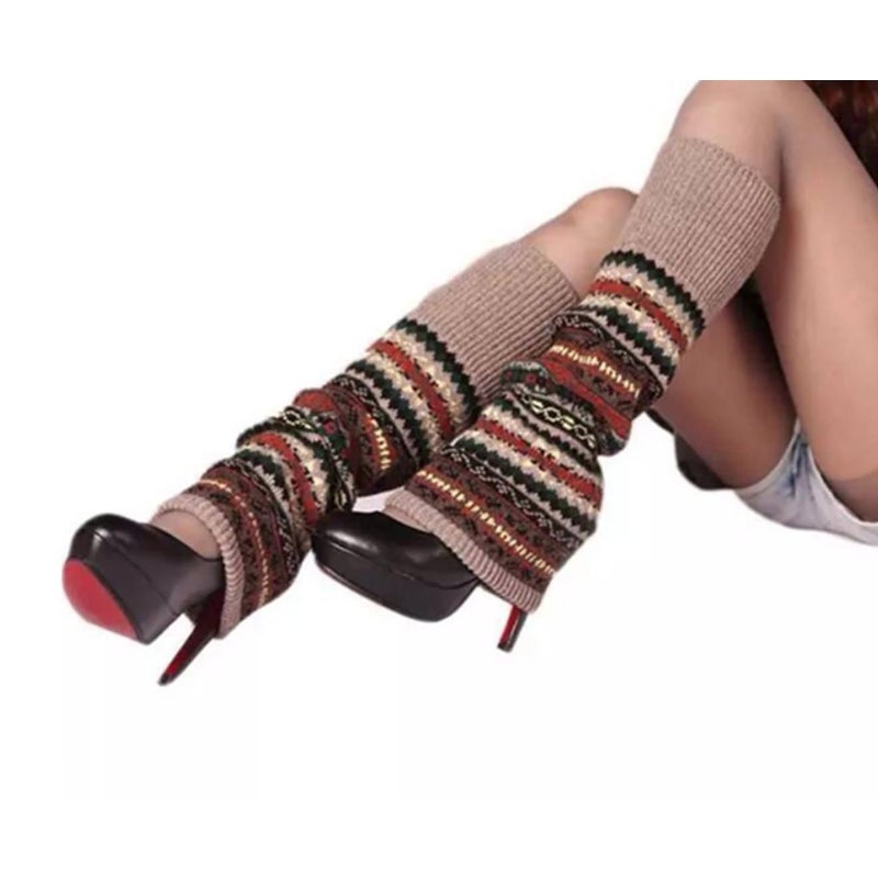 Set Of 3 Wool Knit Leg Warmer Boot For Women Girls Ladies Leg Warmers