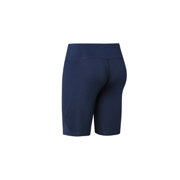 Women Performance Athletic Compression Shorts With Side Pocket Navy Activewear Shorts