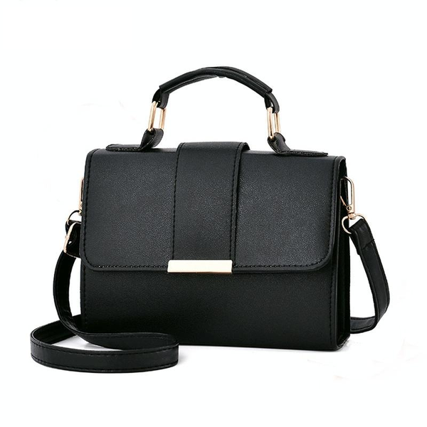 Women Small Leather Shoulder Bag Flap Crossbody Messenger Black Women's Bags & Handbags