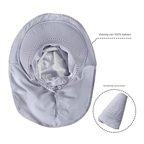 Women's And Men's Sun Hat Foldable Garden Wide Brim With Neck Flap Chin Strap For Outdoor Activities Gardening Light Grey 1 Piece Hats