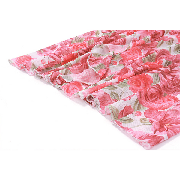 Womens Sweet Pastoral Floral Ruffled Dress Suspender Charming Feminine Dresses