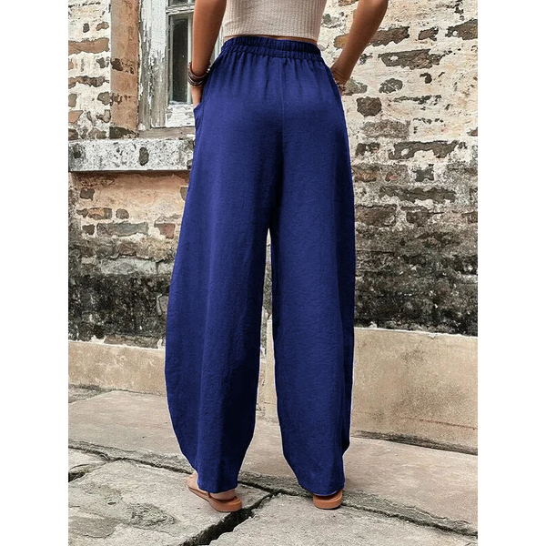 Women's Harem Pants With Pockets High Waisted Casual Beach Loose Trousers Women's Pants
