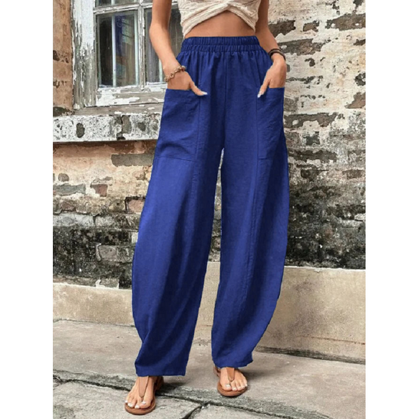 Women's Harem Pants With Pockets High Waisted Casual Beach Loose Trousers Women's Pants