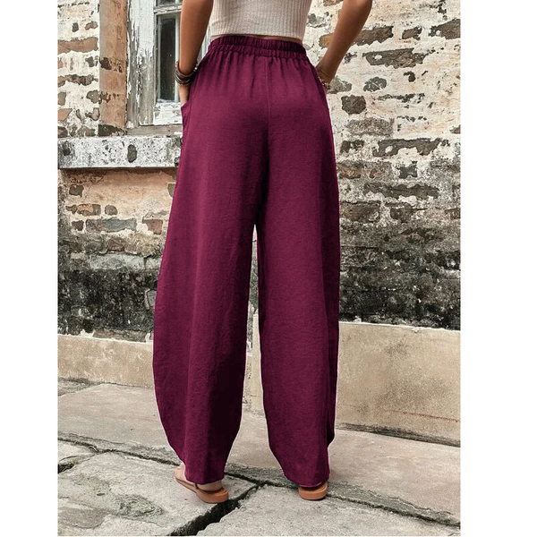 Women's Harem Pants With Pockets High Waisted Casual Beach Loose Trousers Women's Pants