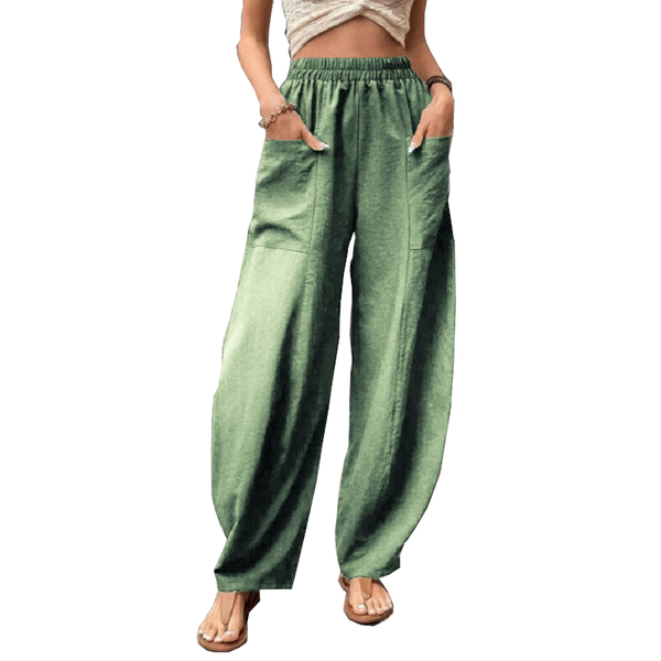 Women's Harem Pants With Pockets High Waisted Casual Beach Loose Trousers Women's Pants