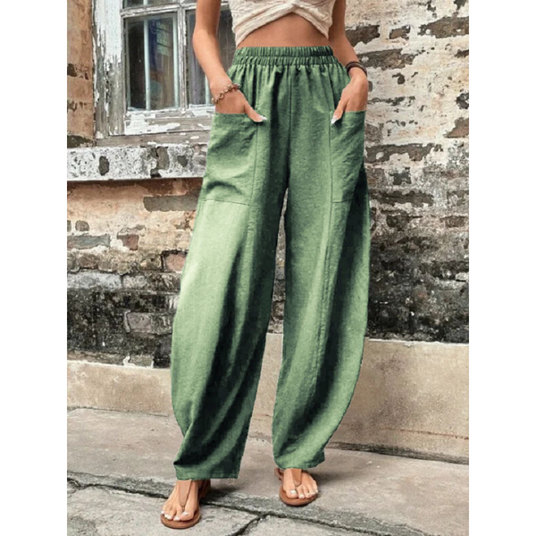 Women's Harem Pants With Pockets High Waisted Casual Beach Loose Trousers Women's Pants