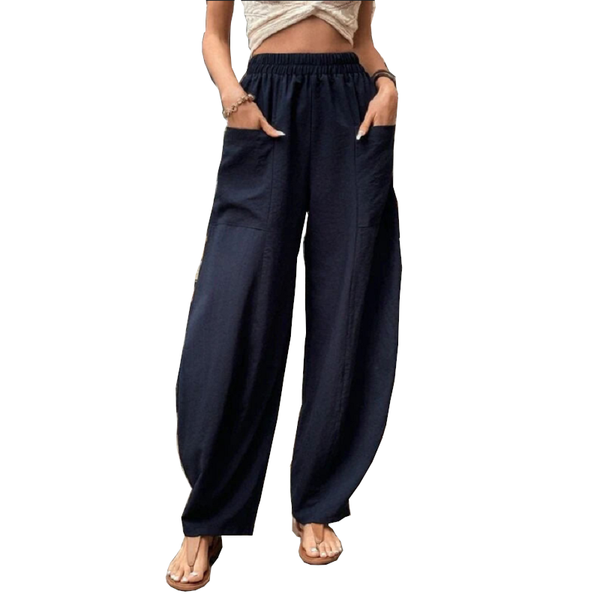 Women's Harem Pants With Pockets High Waisted Casual Beach Loose Trousers Women's Pants