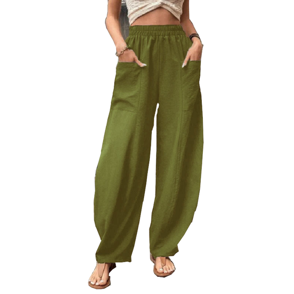 Women's Harem Pants With Pockets High Waisted Casual Beach Loose Trousers Women's Pants