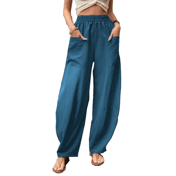 Women's Harem Pants With Pockets High Waisted Casual Beach Loose Trousers Women's Pants