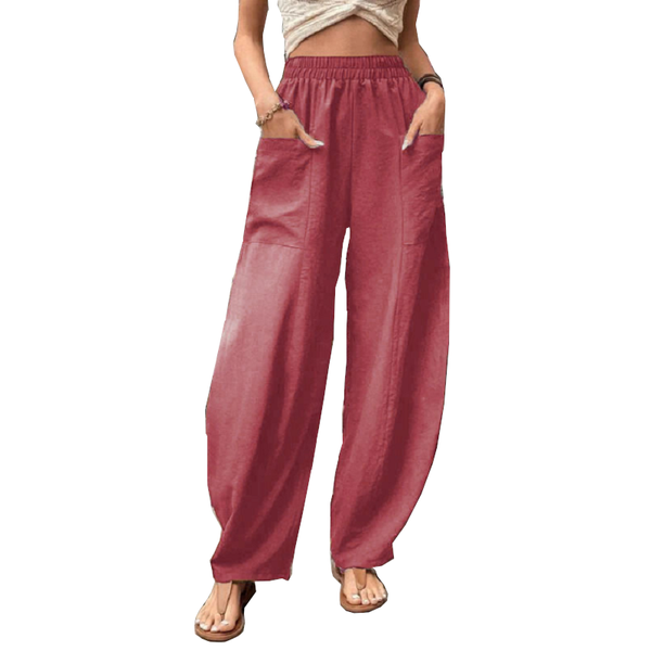 Women's Harem Pants With Pockets High Waisted Casual Beach Loose Trousers Women's Pants