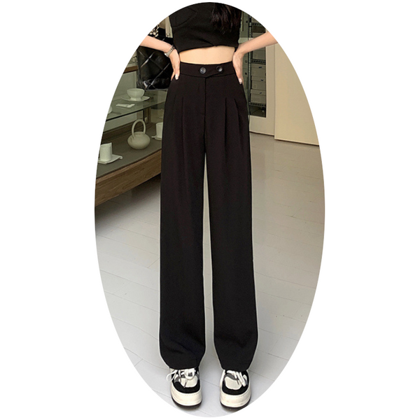 Womens New High Waist Loose Drape Suit Wide Leg Pants Product Information Size Women's Pants