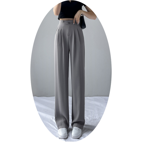 Womens New High Waist Loose Drape Suit Wide Leg Pants Product Information Size Women's Pants