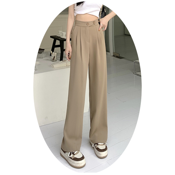 Womens New High Waist Loose Drape Suit Wide Leg Pants Product Information Size Women's Pants