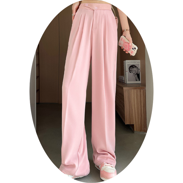 Womens New High Waist Loose Drape Suit Wide Leg Pants Product Information Size Women's Pants
