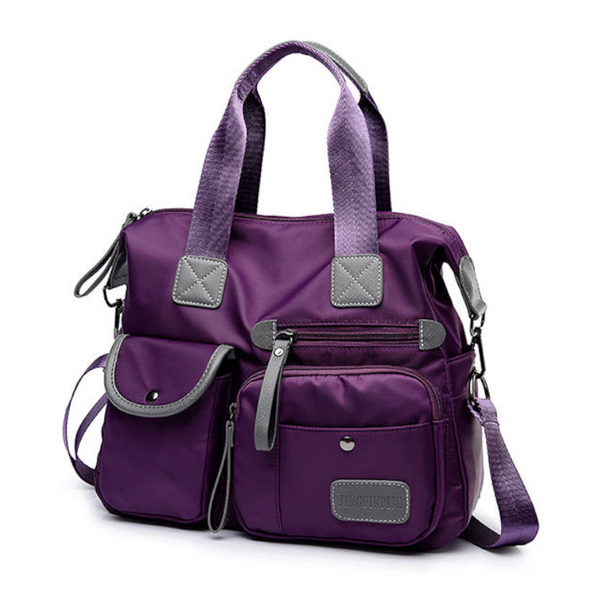 Women Nylon Waterproof Large Capacity Multi Pocket Multifunction Handbag Crossbody Bag