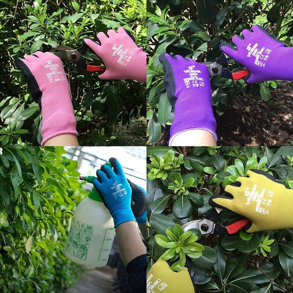 Wonder Grip Gardening Safety Glove Nylon With Nitrile Coated Work Abrasion Proof Universal Working Gloves 1 Work Gloves