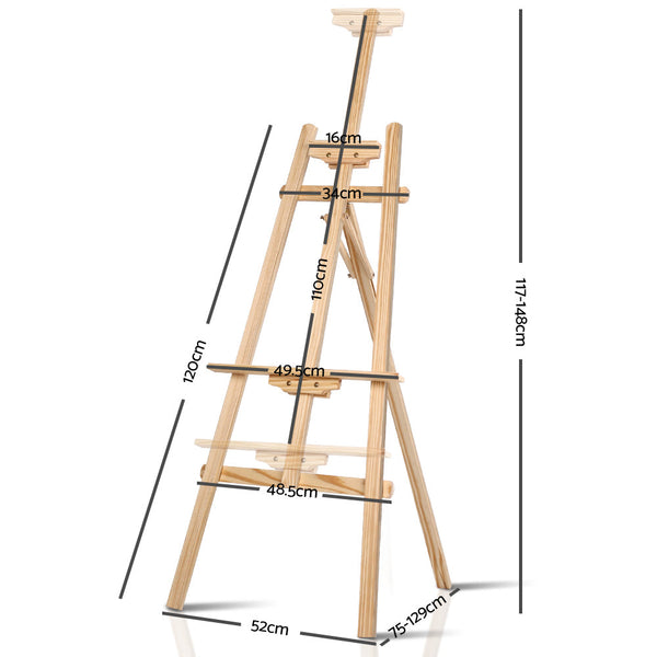 Artiss Modern Floor Easel White Oak Easels
