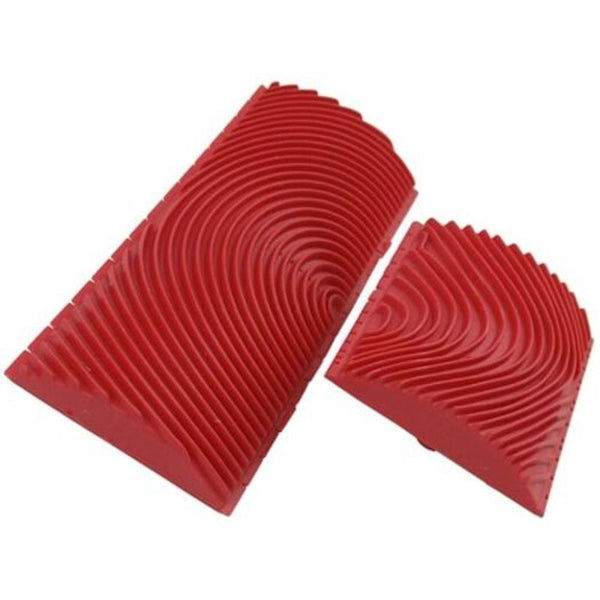Wood Grain Printing Coating Texture Mold Paint Roller 2Pcs Red