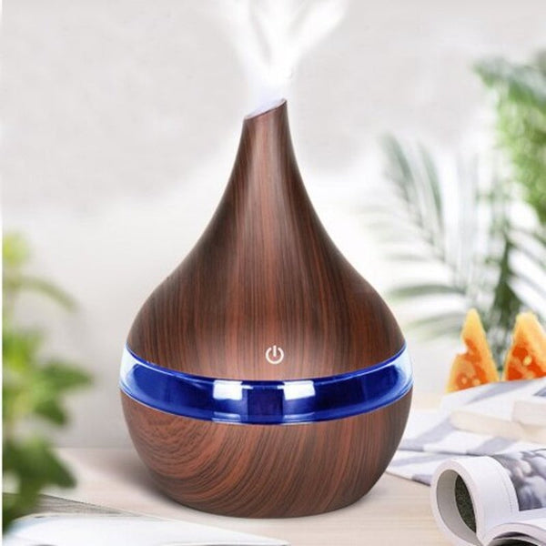 Wood Grain Purifier Home Humidifier Mini Atomizer Aroma Sprayer Deep Coffee 1Pc Humidifiers
