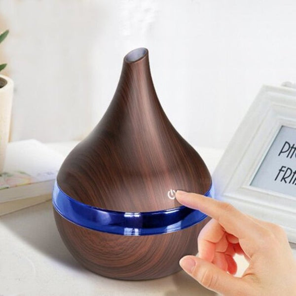 Wood Grain Purifier Home Humidifier Mini Atomizer Aroma Sprayer Deep Coffee 1Pc Humidifiers