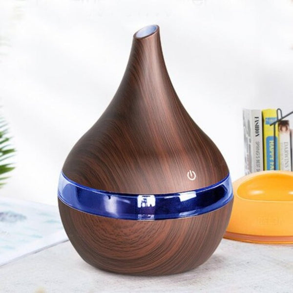 Wood Grain Purifier Home Humidifier Mini Atomizer Aroma Sprayer Deep Coffee 1Pc Humidifiers