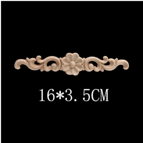 Wood Carved Corner Onlay Applique Style Door Furniture Cabinet Decor Accents & Trim