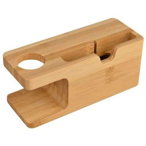 Charging Dock Holder Stand Desktop Bracket For Iwatch / Iphone Cookie Brown Mounts & Holders