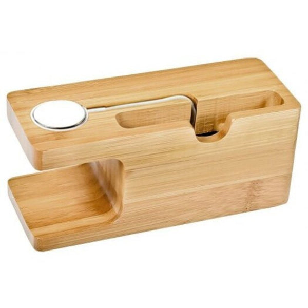 Charging Dock Holder Stand Desktop Bracket For Iwatch / Iphone Cookie Brown Mounts & Holders