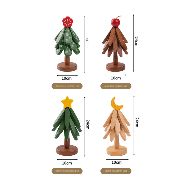 Tree Coaster Solid Home Desk Decor Plate Trivet Cup Drink Placemat Christmas Gift Coasters