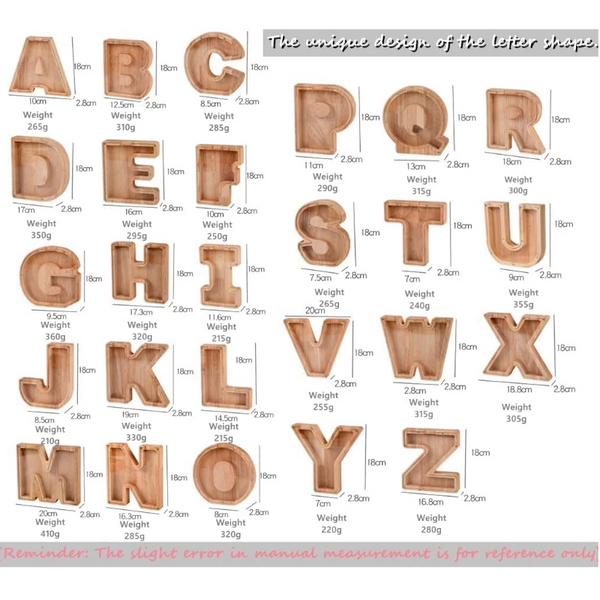 Alphabet Piggy Bank Letter Shaped Money Money Boxes