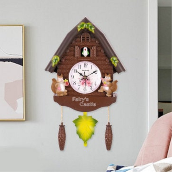 Antique Cuckoo Clock Time Bell Swing Alarm Watch Wall Art Handcraft Home