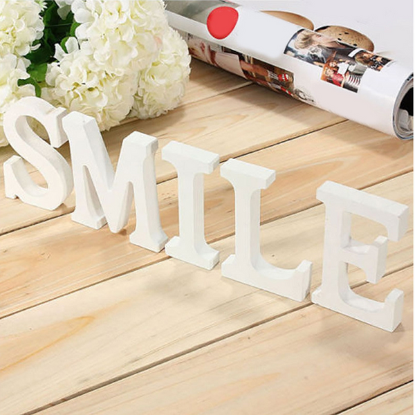 White Letters Alphabet Wedding Birthday Party Home Decoration 11Cm Centrepieces & Table Decor