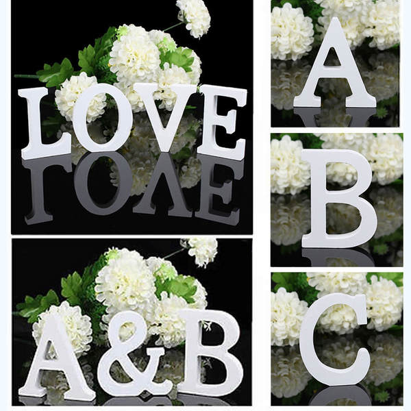 White Letters Alphabet Wedding Birthday Party Home Decoration 11Cm Centrepieces & Table Decor