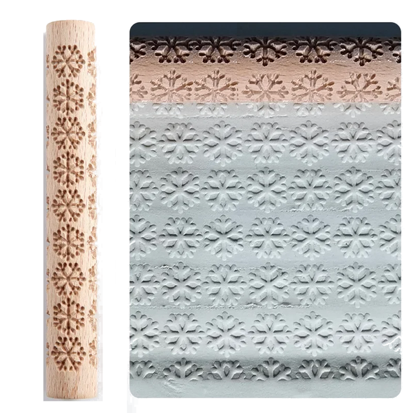 Rolling Pins Wooden Texture Rolling Pin For Pottery Art And Clay Craft Tool