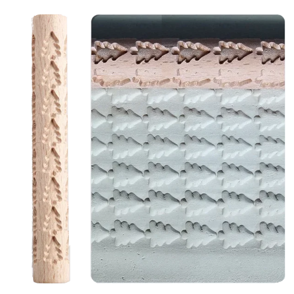 Wooden Texture Rolling Pin For Pottery Art And Clay Craft Tool Rolling Pins