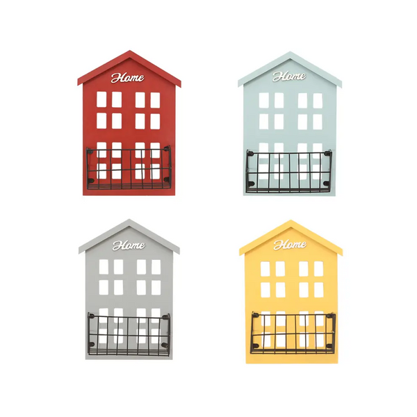 Wood House Style Wall Mounted Storage Shelf Rack Holder Organizer Home Decor Baskets