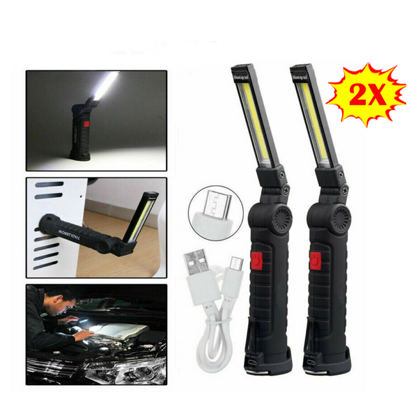 Cob Led Work Light Car Garage Mechanic Usb Rechargeable Torch Lamp Au Torches & Work Lights