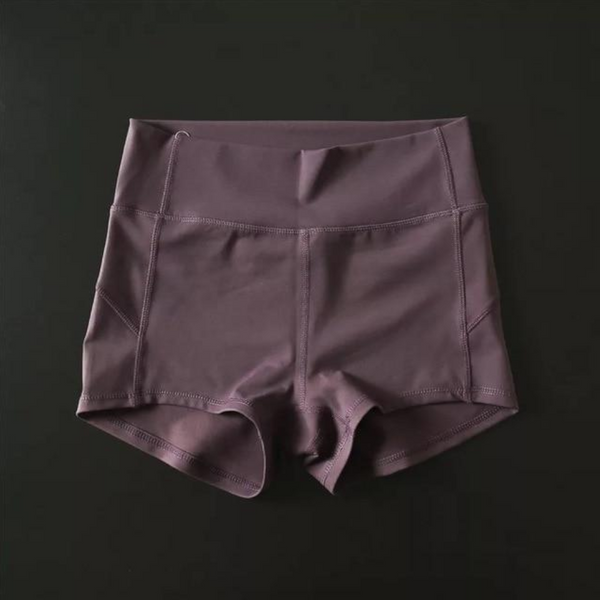 Workout Yoga Shorts Soft Nylon High Waist Gym Tummy Control Pants Men's Shorts