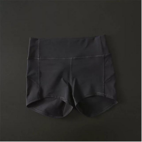 Workout Yoga Shorts Soft Nylon High Waist Gym Tummy Control Pants Men's Shorts