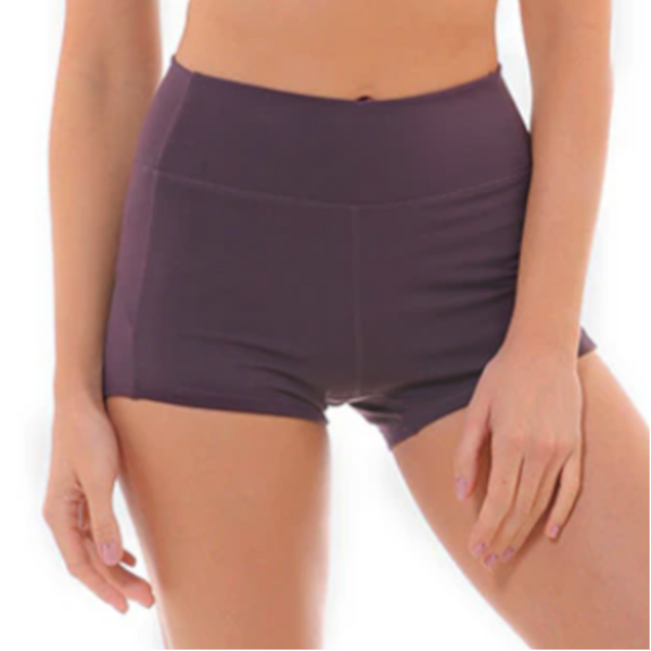 Workout Yoga Shorts Soft Nylon High Waist Gym Tummy Control Pants