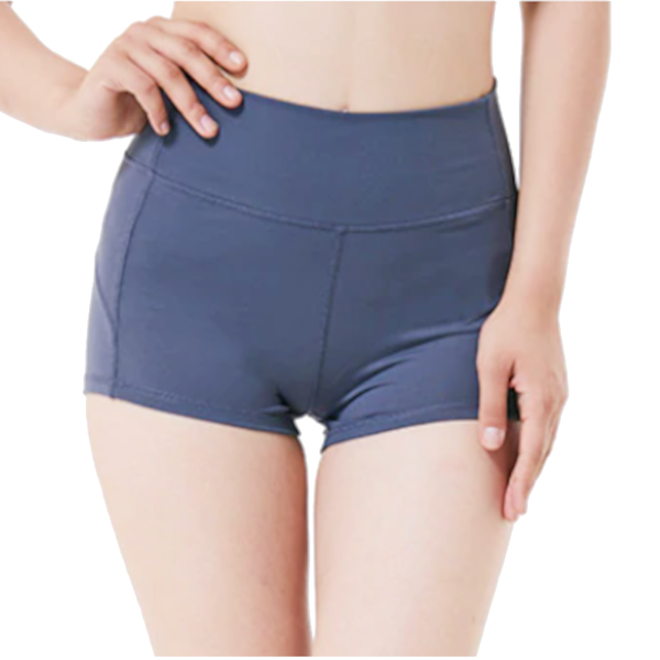 Workout Yoga Shorts Soft Nylon High Waist Gym Tummy Control Pants Men's Shorts