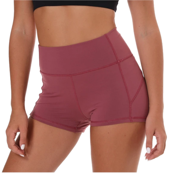 Workout Yoga Shorts Soft Nylon High Waist Gym Tummy Control Pants Men's Shorts