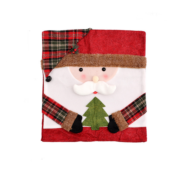 Festive Christmas Dining | Santa Snowman & Reindeer Character Slipcovers Chair Covers