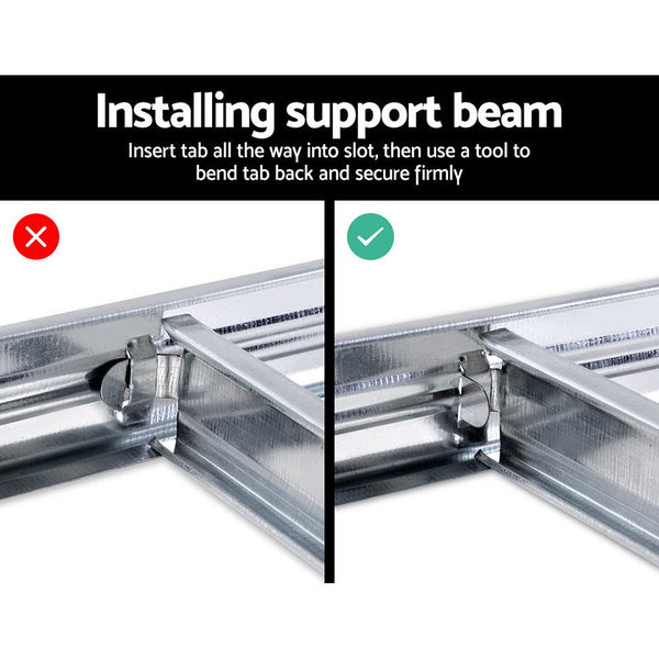 Giantz 1.8M Warehouse Racking Shelving Garage Steel Metal Storage Shelves Silver Tool Shelving & Racking Systems