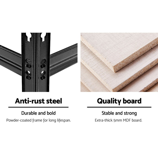 Tool Shelving & Racking Systems Giantz 2.4Mx1.8M Garage Shelving Warehouse Rack Pallet Racking Storage Steel Black